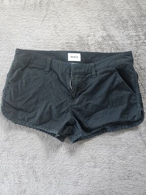 RVCA Black Stretch Casual Shorts Low Rise